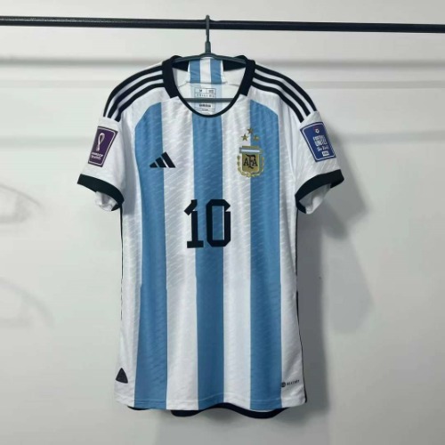 2022 카타르 월드컵 아르헨티나 우승 3stars Home 유니폼 상의 마킹 포함 무료 배송