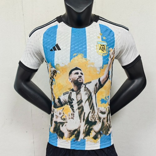 2023 아르헨티나 국가대표 메시 챔피언스 컵 에디션 유니폼 상의 마킹 포함 무료 배송