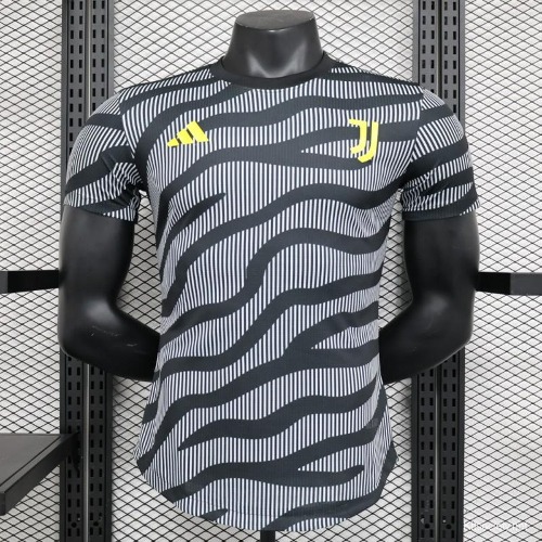 23 유벤투스 어쎈틱 플레이어 버전 Black Stripe Training Jersey 유니폼 상의 마킹 포함 무료 배송