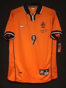 1998년 네덜란드 레트로 FIFA World Cup 유니폼 상의 마킹 포함 무료 배송