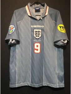 1996년 잉글랜드 레트로 UEFA European Championship 유니폼 상의 마킹 포함 무료 배송