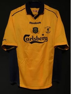 2001년 리버풀 레트로 F.A. Cup Final 유니폼 상의 마킹 포함 무료 배송