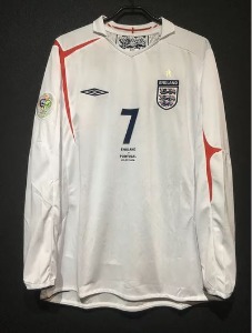 2006년 잉글랜드 국가대표 레트로 FIFA World Cup 유니폼 상의 마킹 포함 무료 배송