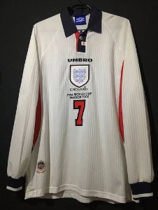 1998년 잉글랜드 국가대표 FIFA World Cup 유니폼 상의 마킹 포함 무료 배송