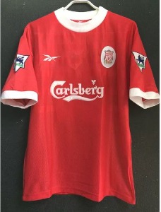 1998년 리버풀 레트로 유니폼 상의 마킹 포함 무료 배송