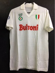87-88 나폴리 S.S.C. Napoli 레트로 유니폼 상의 마킹 포함 무료 배송
