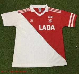 90-91 AS모나코 Monaco 레트로 유니폼 상의 마킹 포함 무료 배송