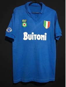 87-88 나폴리 S.S.C. Napoli 유니폼 상의 마킹 포함 무료 배송