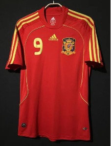 08-09 스페인 국가대표 레트로 유니폼 상의 마킹 포함 무료 배송