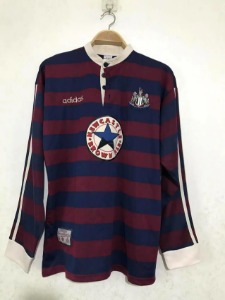 95-97 뉴캐슬 레트로 긴팔 유니폼 상의 마킹 포함 무료 배송