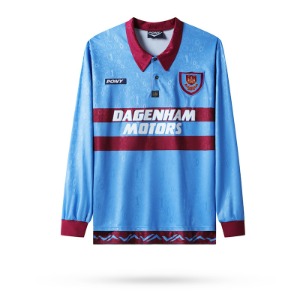 95-97 웨스트햄 Away 레트로 유니폼 상의 마킹 포함 무료 배송