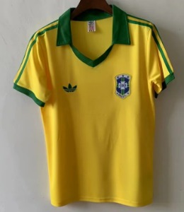 1978년 브라질 국가대표 레트로 유니폼 상의 마킹 포함 무료 배송