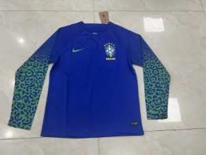 2022 브라질 국가대표 긴팔 away 유니폼 마킹 포함 무료 배송
