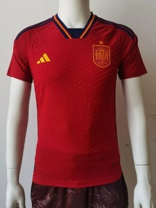 2022 스페인 국가대표 어쎈틱 플레이어 버전 Home 유니폼 상의 마킹 포함 무료 배송