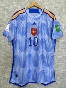 2022 스페인 국가대표 어쎈틱 플레이어 월드컵 버전 어센틱 유니폼 상의 마킹 포함 무료 배송