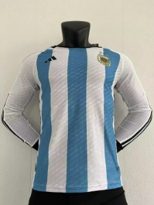 2022 아르헨티나 어쎈틱 플레이어 홈 긴팔 유니폼 상의 마킹 포함 무료 배송