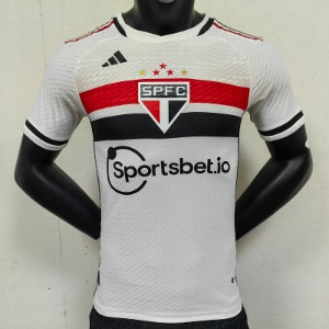 23-24 상파울루 FC 어쎈틱 플레이어 버전 Home 유니폼 상의 마킹 포함 무료 배송