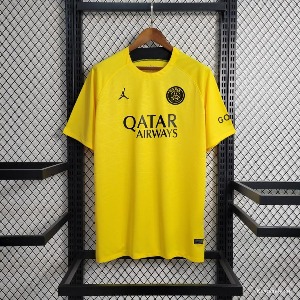 23 PSG 파리생제르망 Pre-Match Yellow Training Jersey 유니폼 상의 마킹 포함 무료 배송