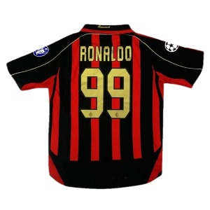 06-07 AC 밀란 Ronaldo #99 Home 유니폼 상의 마킹 포함 무료 배송
