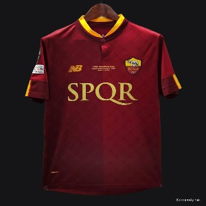 22-23 AS Roma Home Jersey Final Budapest Jersey With Full Patches