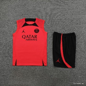23 PSG 파리생제르망 Carmine Vest Jersey+Shorts 상하의 세트 무료 배송