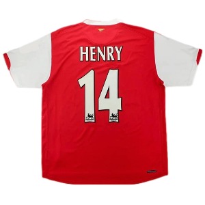 06-07 아스날 Arsenal Henry 14 Retro Jersey Home 유니폼 상의 마킹 포함 무료 배송