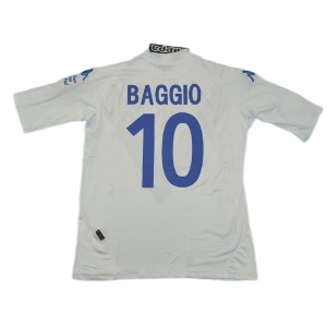 03-04 브레시아 칼초 Baggio #10 Retro Jersey Away 유니폼 상의 마킹 포함 무료 배송