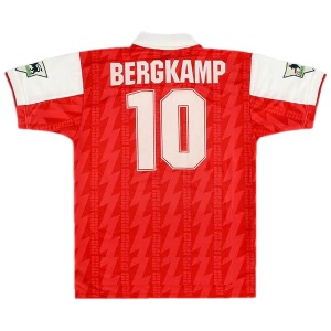1994 아스날 Bergkamp #10 Jersey 유니폼 상의 마킹 포함 무료 배송