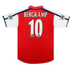 00-01 아스날 Arsenal Bergkamp #10 Retro Jersey 유니폼 상의 마킹 포함 무료 배송