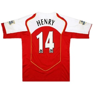 04-05 아스날 Arsenal Henry #14 Retro Jersey 유니폼 상의 마킹 포함 무료 배송