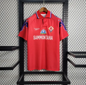 1995-96 피오렌티나 레트로 유니폼 상의 마킹 포함 무료 배송