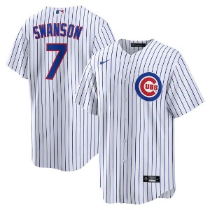 시카고 컵스 #7 Dansby Swanson 시카고 컵스 홈 레플리카 유니폼