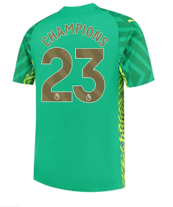 23 맨체스터시티 CHAMPIONS #23 Goalkeeper Soccer green Jersey 상의 무료 배송