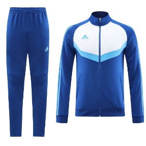 23 ADIDAS 레플리카 Customize Training Kit (Jacket+Pants) White Blue 상하의 세트 무료 배송