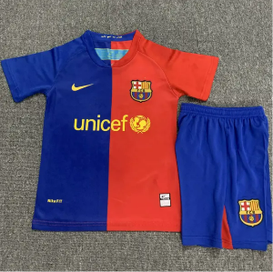 08-09 바르셀로나 레트로 Home 유아동 유니폼 상하의 마킹 포함 무료 배송