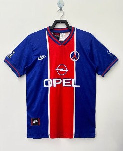 95-96 PSG 파리생제르망 Retro Jersey Home 유니폼 상의 마킹 포함 무료 배송