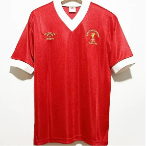 1981 리버풀 UCL Final Home Red Retro Soccer Jersey 무료 배송