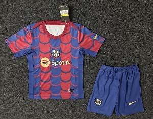 24-25 바르셀로나 유아동 스페셜 에디션 유니폼 상하의 마킹 포함 무료 배송