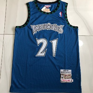 24 미네소타 팀버울브스 embroidery 농구 유니폼 상의 무료 배송