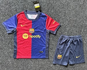 24-25 바르셀로나 125주년 Home 유아동 유니폼 상하의 마킹 포함 무료 배송