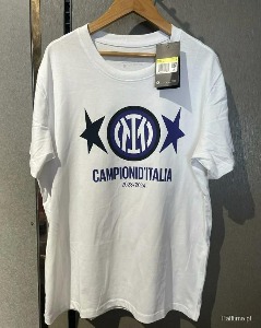23-24 인터밀란 CAMPIONI D&#039;ITALIA White T-Shirts With Snake Pattern 상의 마킹 포함 무료 배송