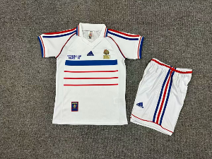 1998 프랑스 국가대표 유아동 Away 유니폼 상하의 세트 무료 배송