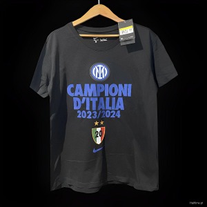 23-24 인터밀란 CAMPIONI D ITALIA Black T-Shirts 상의 무료 배송