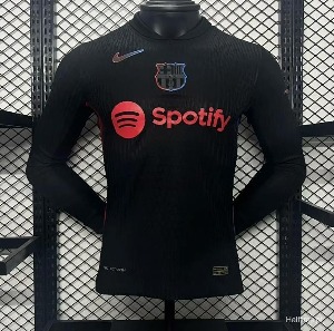 24-25 바르셀로나 어쎈틱 플레이어 버전 Away 긴팔 유니폼 상의 마킹 포함 무료 배송