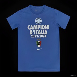 23-24 인터밀란 CAMPIONI D ITALIA Blue T-Shirts With Snake Pattern 상의 무료 배송